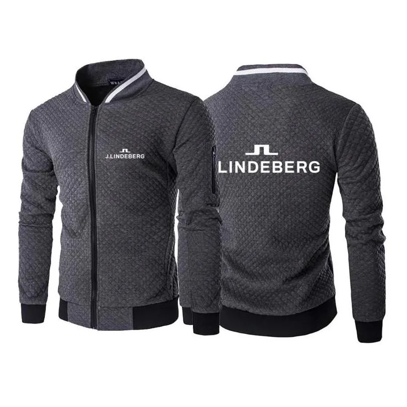 mens hoodies sweatshirts 2021 print lindeberg golf solid padded windbreaker jacket men sportswear casual handsome harajuku warm