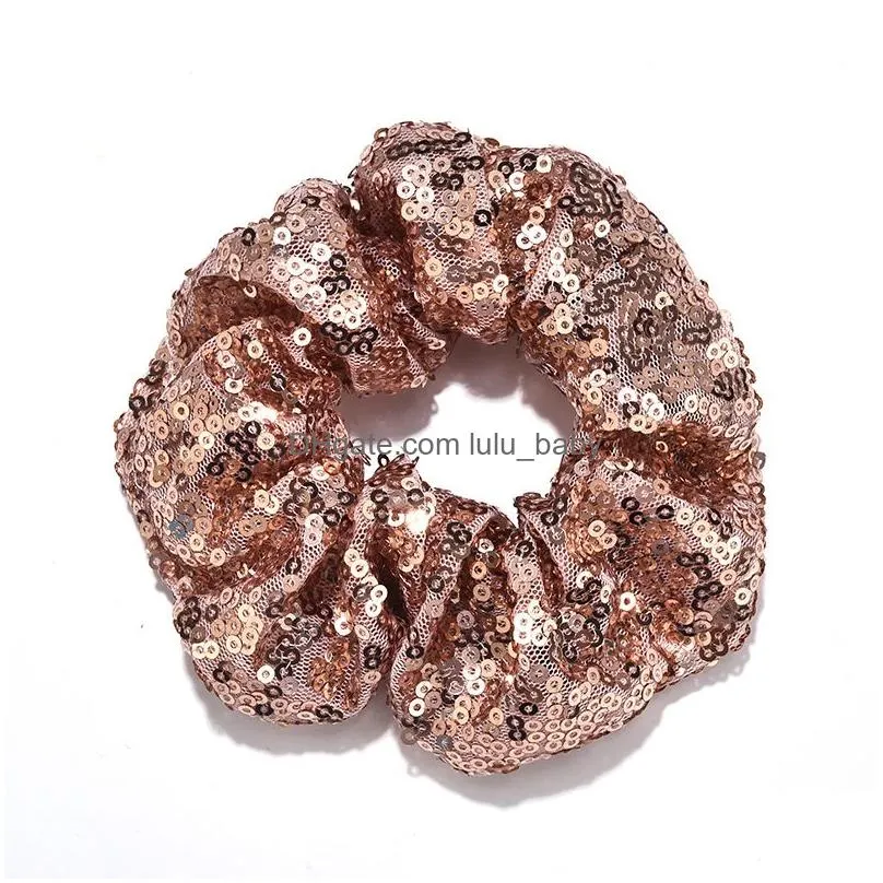 mermaid sequin headband for women girls children hairband hair tie elastic scrunchie ponytail kids tails holder jewelry accessories