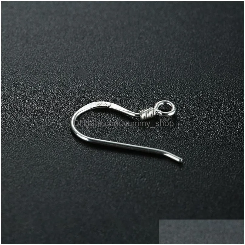  925 sterling silver earring findings fishwire hooks jewelry diy ear wire hook fit earrings for jewelry making bulk bulk lots