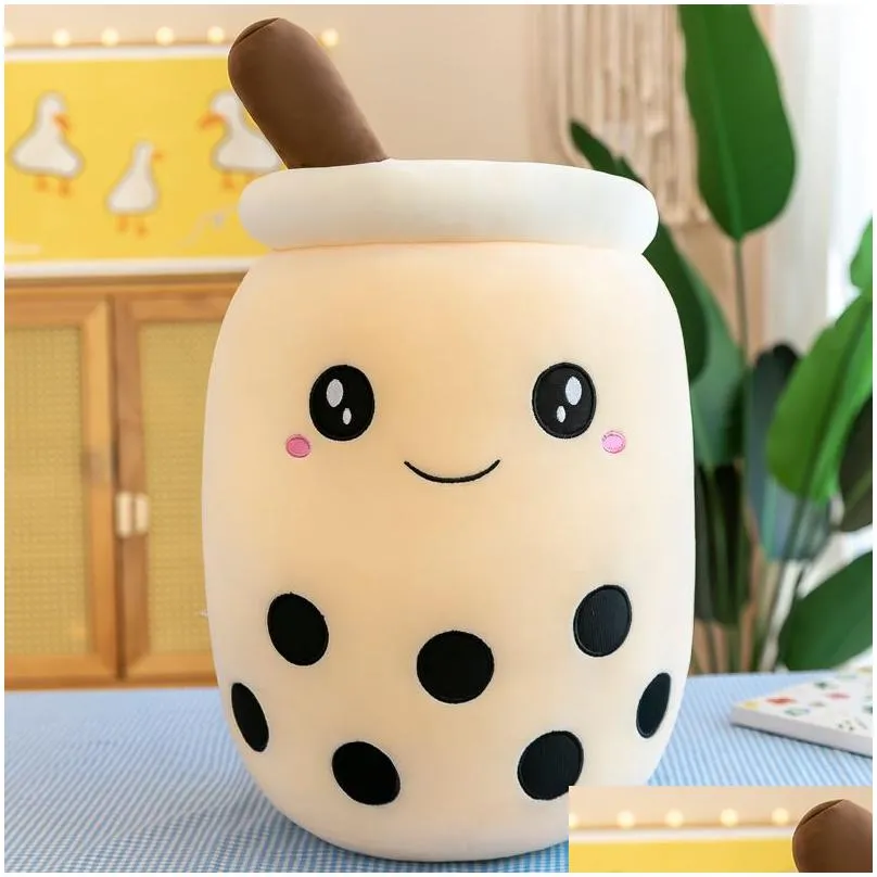 24cm 35cm 50cm cute stuffed pearl cup shape toy kawaii peluch bubble cartoon milk tea boba plushie plush toy
