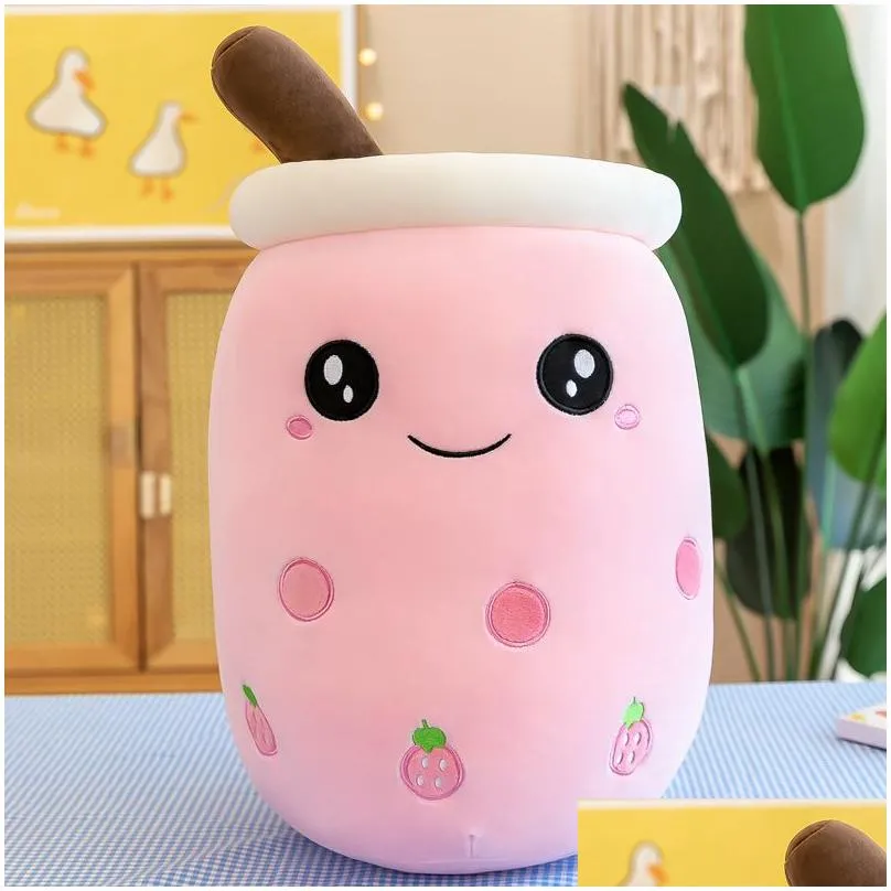 24cm 35cm 50cm cute stuffed pearl cup shape toy kawaii peluch bubble cartoon milk tea boba plushie plush toy