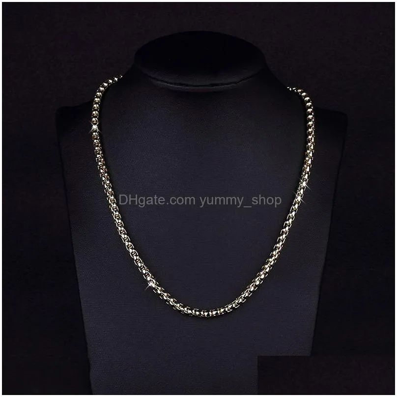 18k gold plated box chains and 925 sterling silver choker necklaces for women men s fashion jewelry 16 18 20 22 24 inches