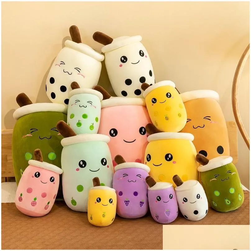 24cm 35cm 50cm cute stuffed pearl cup shape toy kawaii peluch bubble cartoon milk tea boba plushie plush toy