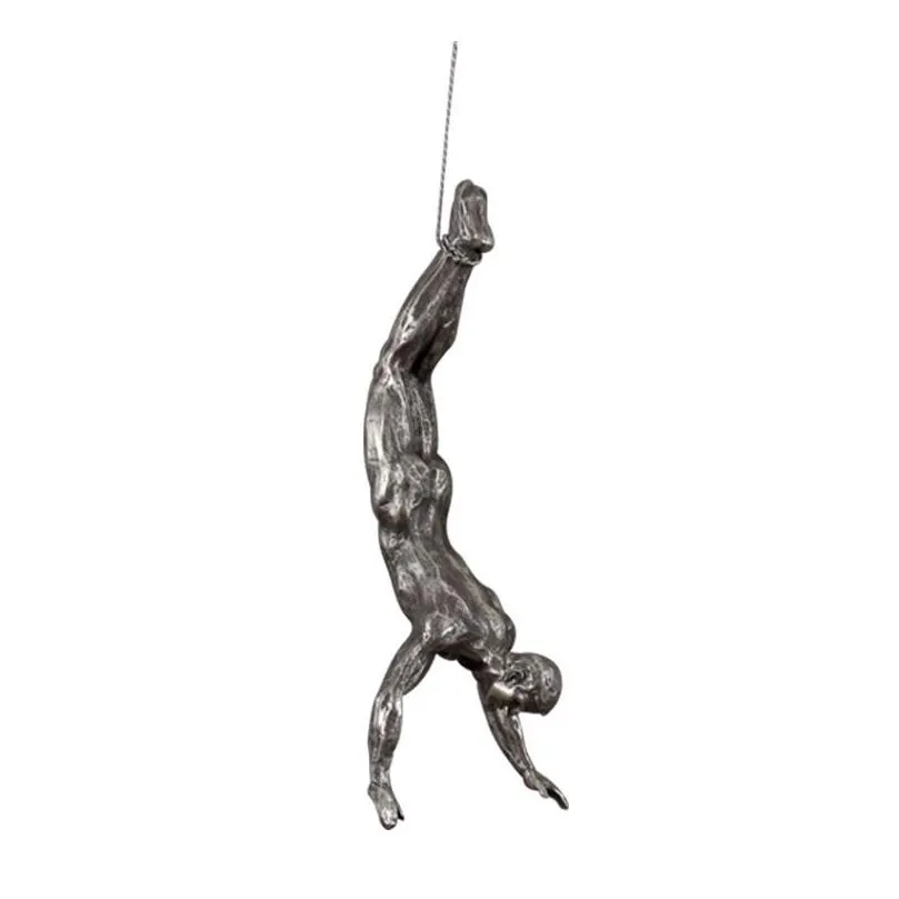 creative rock climbing men sculpture wall hanging decorations resin statue figurine crafts home furnishings decor accessories