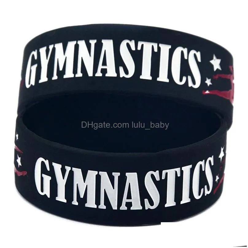  arrivals gymnastics silicone bracelets for women men letter sports wristband bangle 2019 fashion jewelry gift in bulk