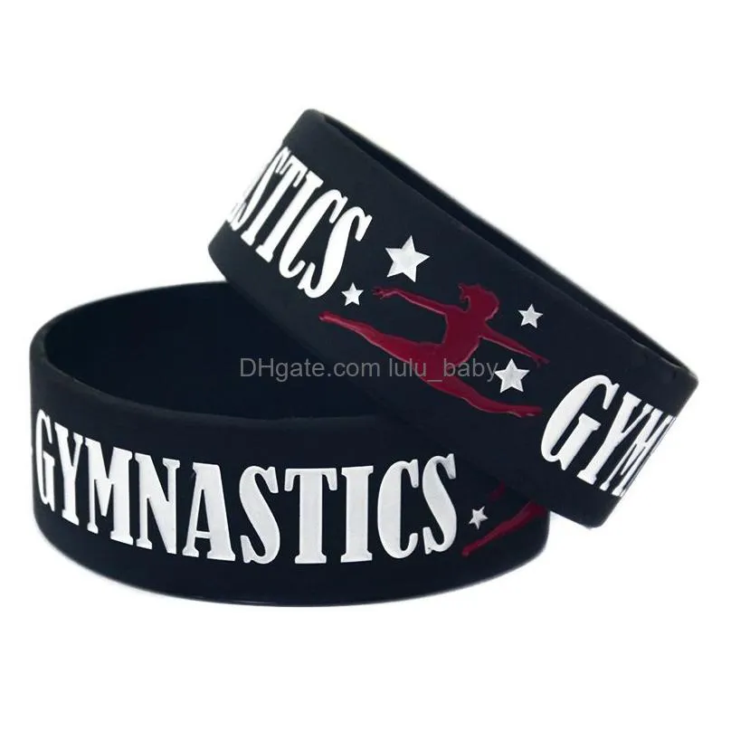  arrivals gymnastics silicone bracelets for women men letter sports wristband bangle 2019 fashion jewelry gift in bulk