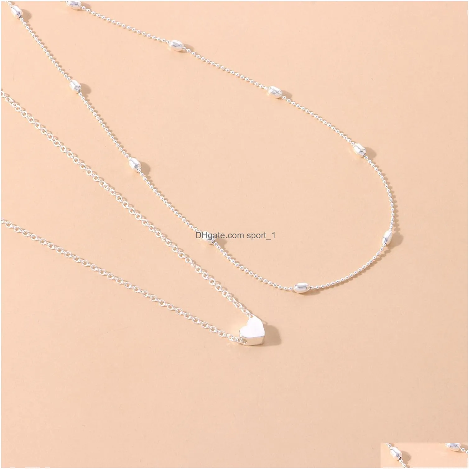 fashion tiny heart pendant necklace for women trendy simple gold silver color chain choker girls party jewelry gift