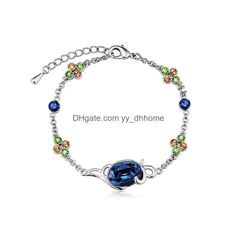  12 constellations crystal charm bracelets retro bracelet bangles for women european bracelet fashion jewelry