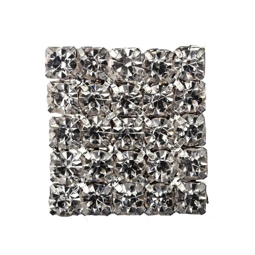 50pcs 16x16mm square rhinestone embellishment buttons flatback diy crystal buckles factory price