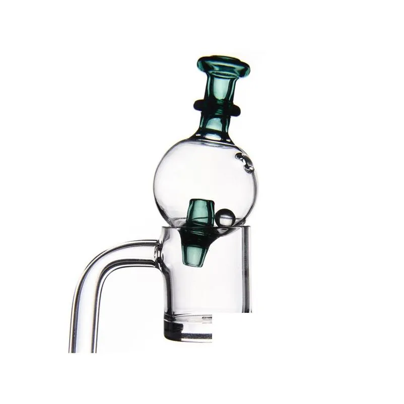 glass bubble carb cap and bead can spin fit 25mm quartz banger smoke caps with hole