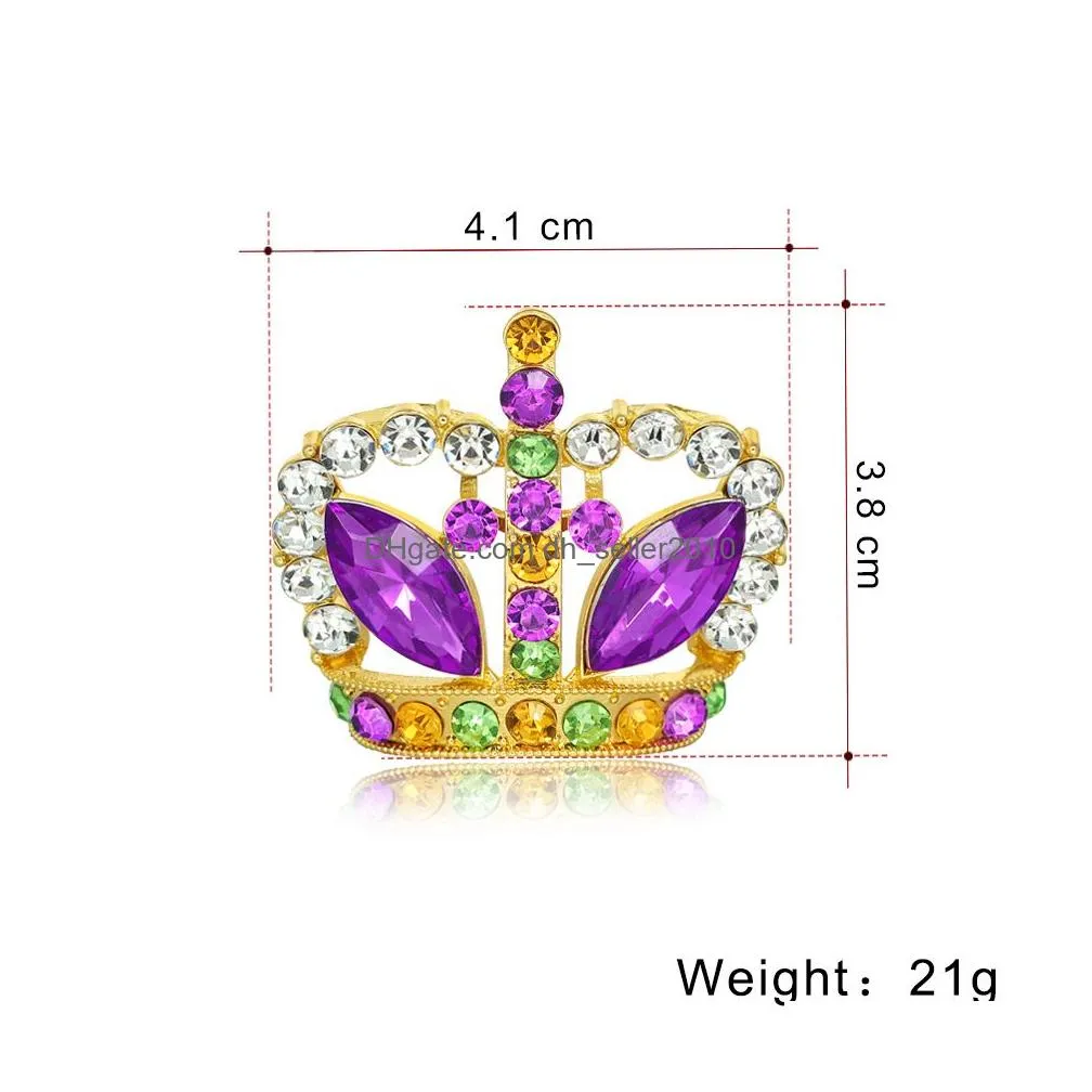 new crystal rhinestone princess queen crown brooch pin tiara crown brooches for women girls crown tiara for wedding party banquet birthday