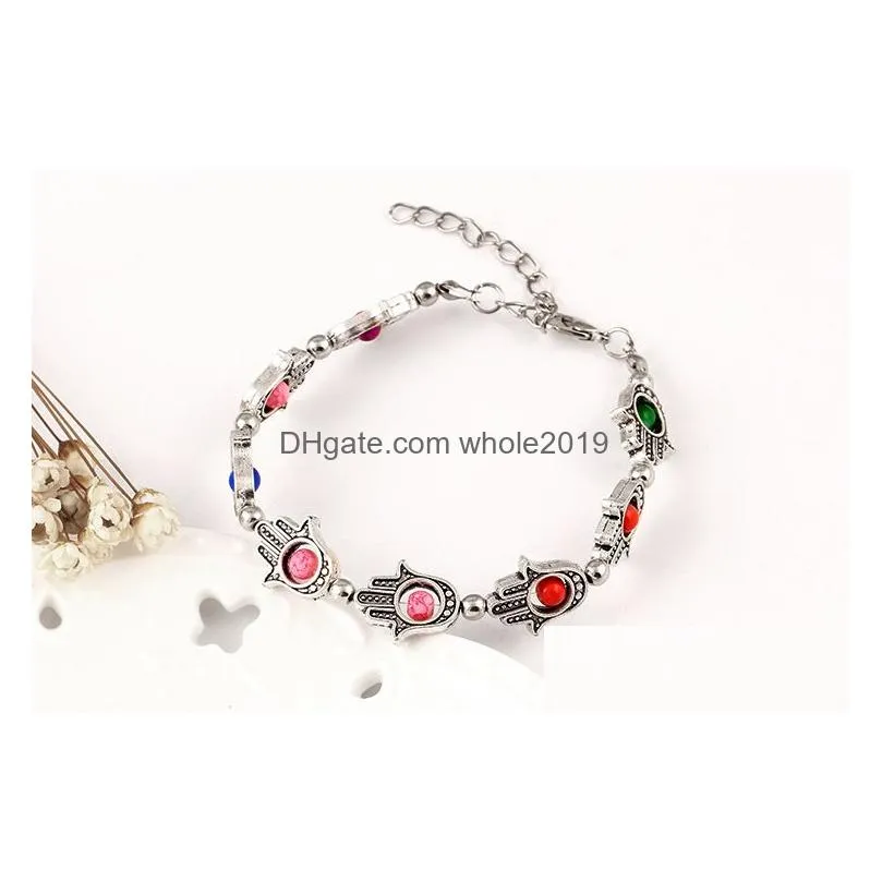 2016 new arrival bohemia fatimas hand chain bracelet temperament alloy beaded bracelet fashion jewelry for women gifts girls