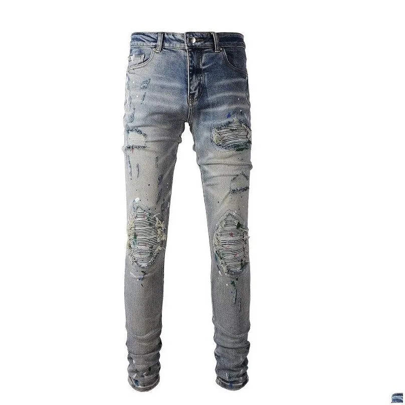 20ss mens designer jeans distressed ripped biker slim fit motorcycle denim for men fashion jean mans pants pour hommes 876