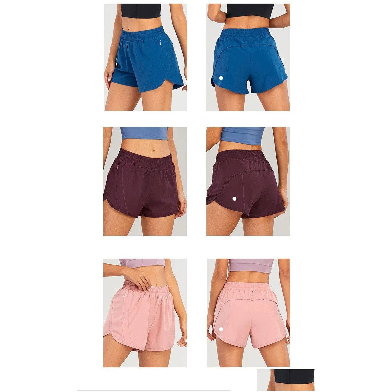 lu-0160 womens yoga outfits high waist shorts exercise short pants fitness wear girls running elastic adult pants sportswear