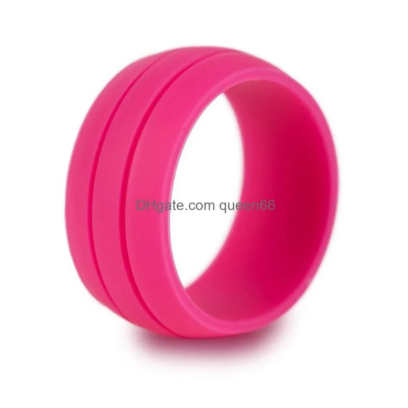 8.5mm width fashion wedding silicone band rings women sports personalized punk finger rings for men engagement party jewelry gift