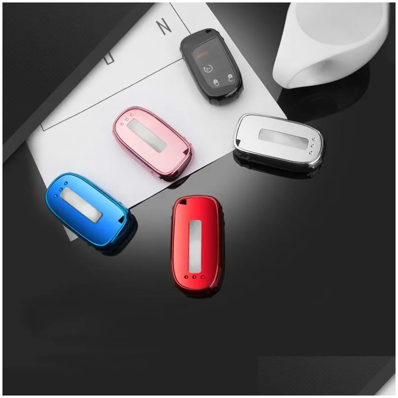 durable soft tpu car key case full cover for fiat jeep for dodge ram 1500 journey  dart challenger durango accessories