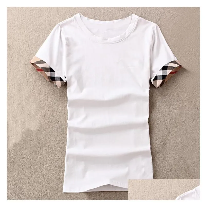 brand womens shirts slim cotton 100% women t-shirt short-sleeved for female thin white pure tops woman t shirt