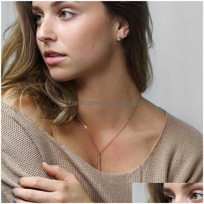 new initial letter bar pendant lariat necklaces for women men 26 english alphabet heart y shape chains choker fashion jewelry gift