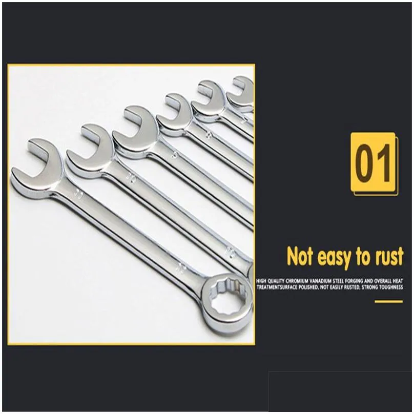 hand tools 10pcs/set metric/inch ratchet combination wrench set home bicycle motorcycle car repair ring spanner socket wrenches