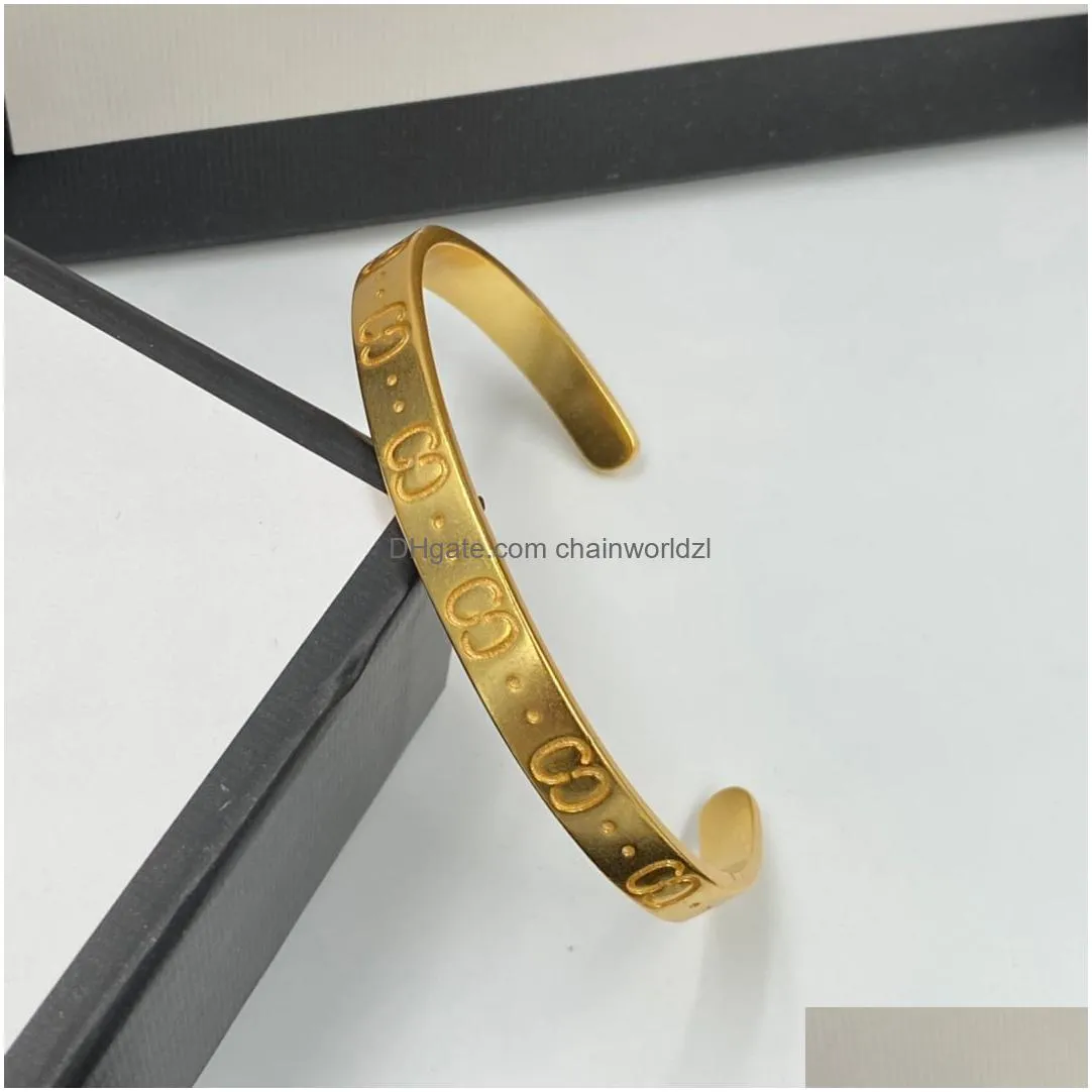 gold designer bracelet fashion g jewelry cuff bracelet modeling design is very beautiful