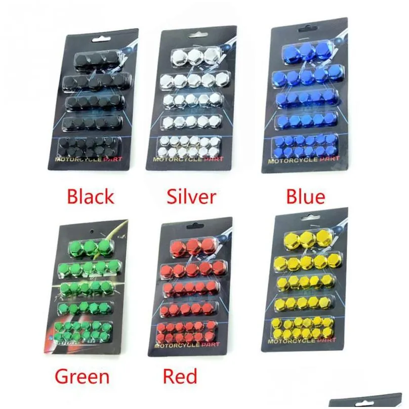 30pcs screw caps motorcycle accessories electroplated decorative screw cap cover direct fit for motorc atv yamaha