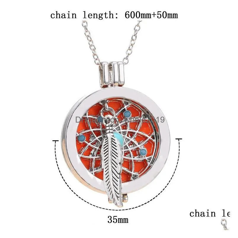 high quality aromatherapy opening floating lockets pendant necklace diamond-encrusted essential oil diffuser necklace for women