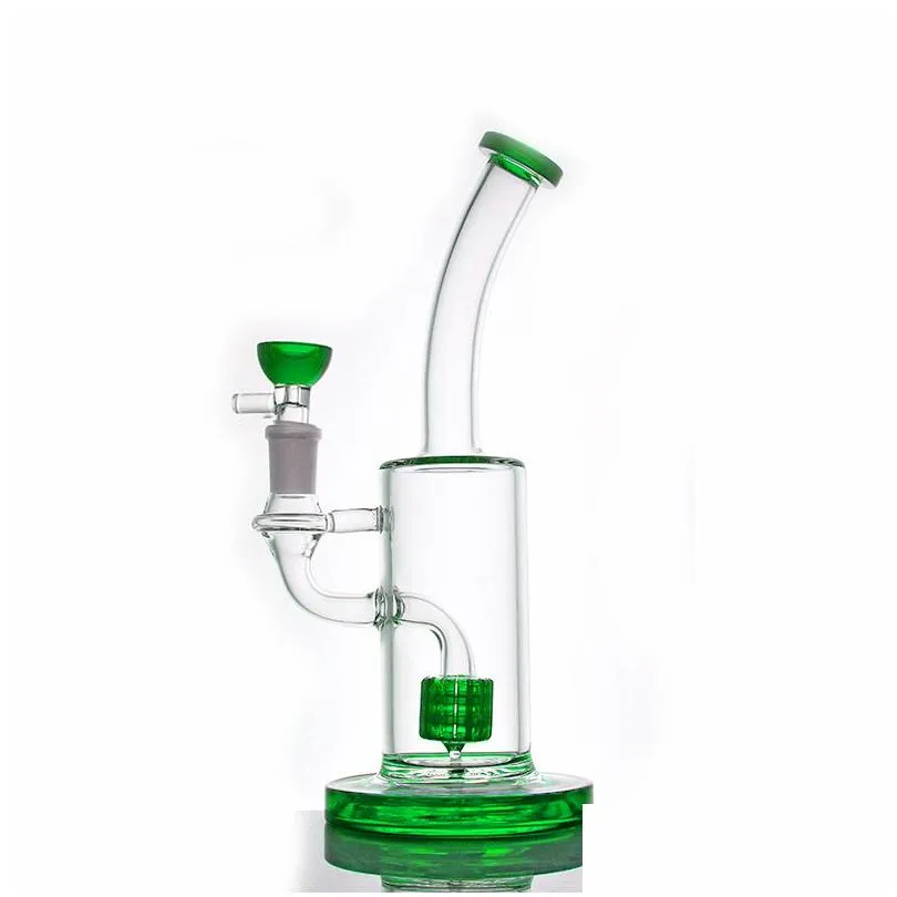 heady thick female glass bong fab egg water pipe hookahs purple blue green mobius matrix 23cm tall recycler dab rig bong with male oil burner pipe dhs