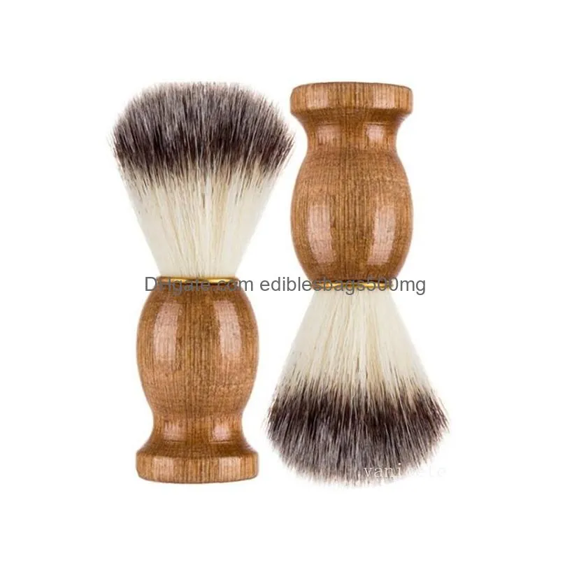 home men shaving beard brush badger hair shave wooden handle facial cleaning appliance pro salon tool safety razor brushes t2i53103