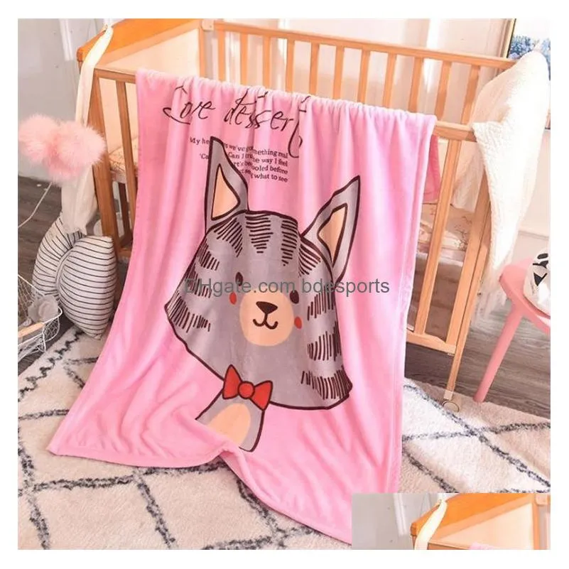 home textiles kids blankets flannel duck/cat/dogs/bear styles warm cartoon blanket smooth flannels blankets baby bedding swaddling blanket100 x