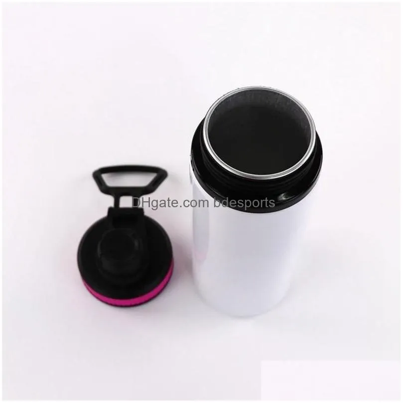 sublimation aluminum blanks water bottles 600ml heat resistant kettle sports cups white cover cup with handle by sea t2i50476