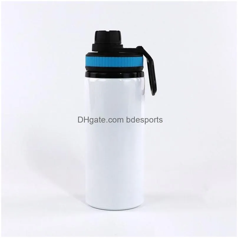 sublimation aluminum blanks water bottles 600ml heat resistant kettle sports cups white cover cup with handle by sea t2i50476