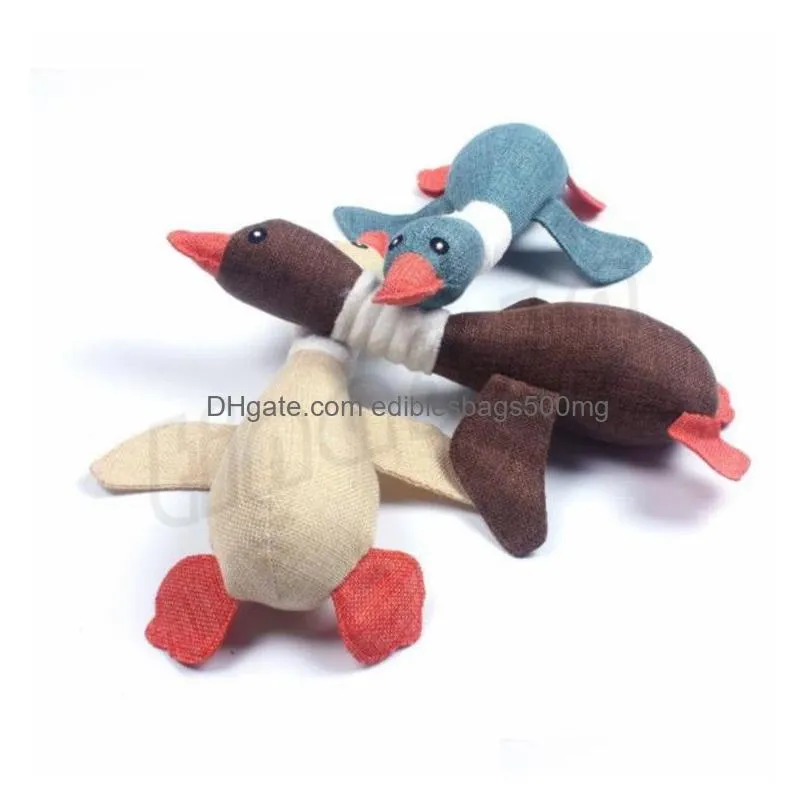 wild goose vocal toys tooth cleaning bite resistance molar toys hemp cloth plush training entertainment toys t9i0017