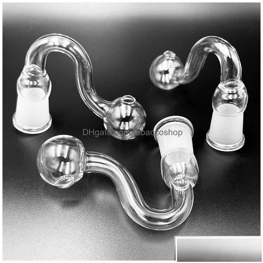 smoking pipes 10mm 14mm 18mm clear hookahs thick pyrex glass oil burner male female joint for water pipe bong dab rig bowl drop deli