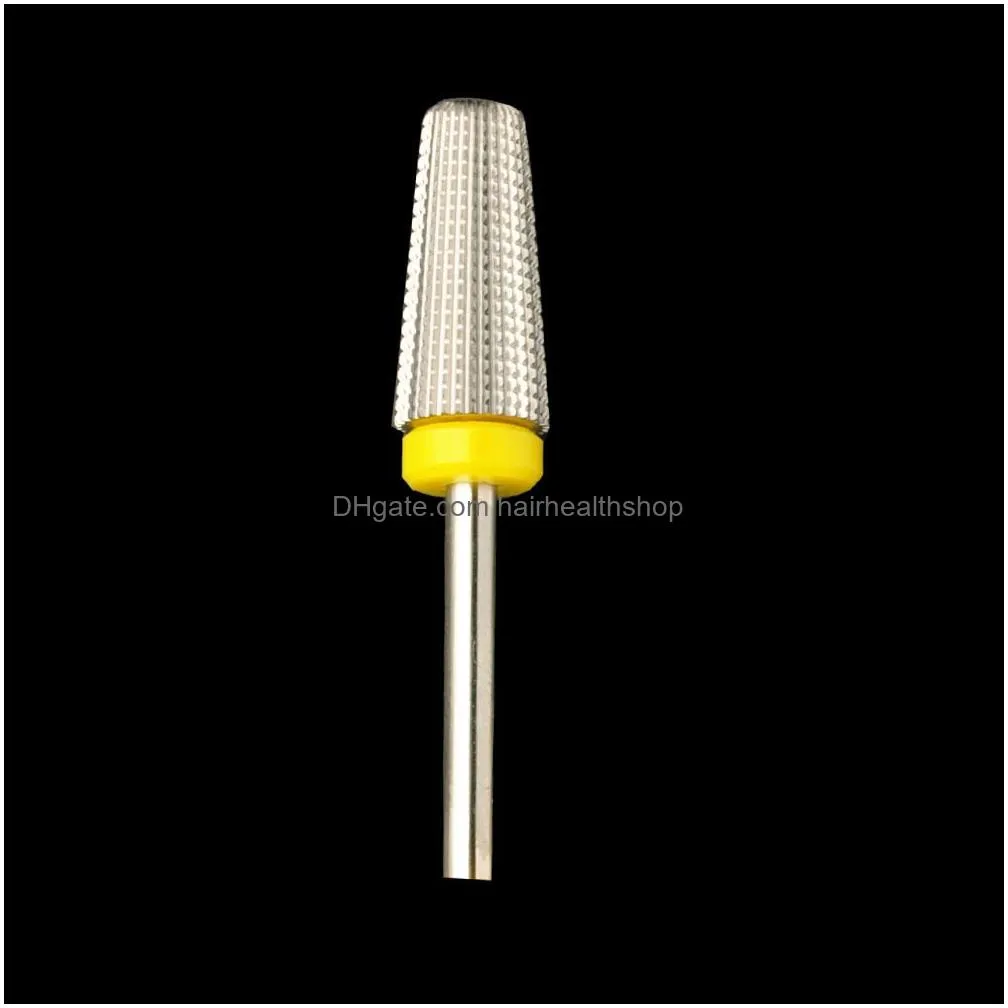 5 in 1 tapered safety carbide nail drill bits with cut drills carbide milling cutter for manicure remove gel nails accessories