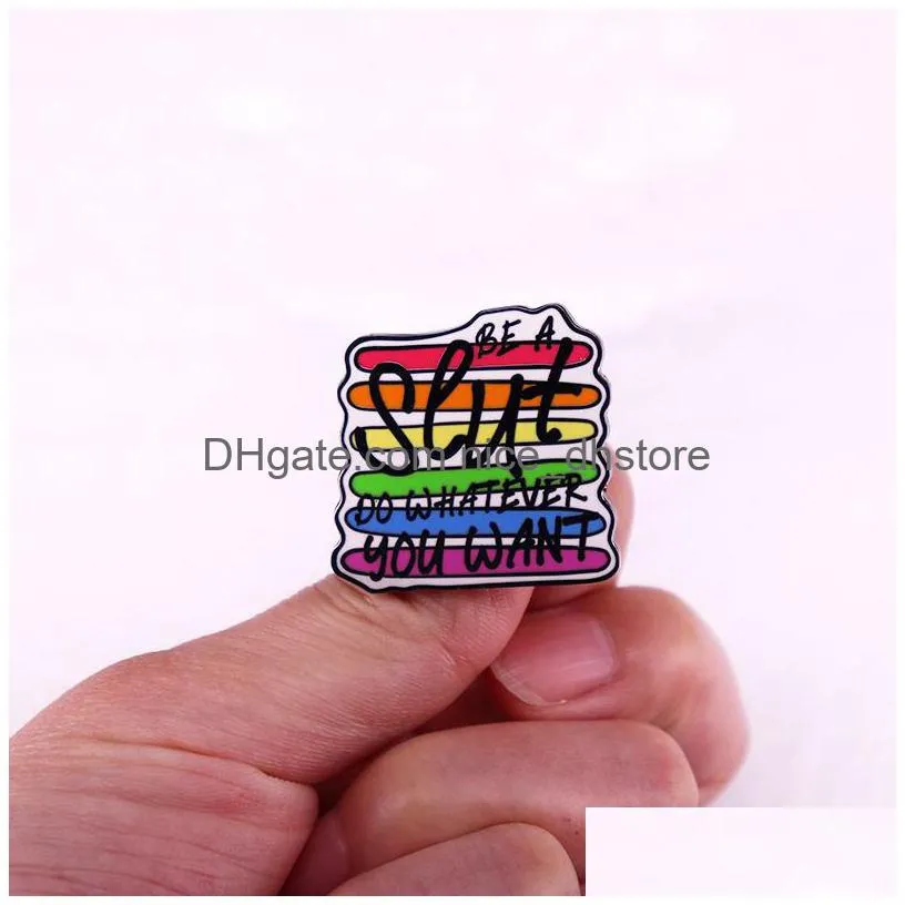lgbt you want brooch cute anime movies games hard enamel pins collect cartoon brooch backpack hat bag collar lapel badges