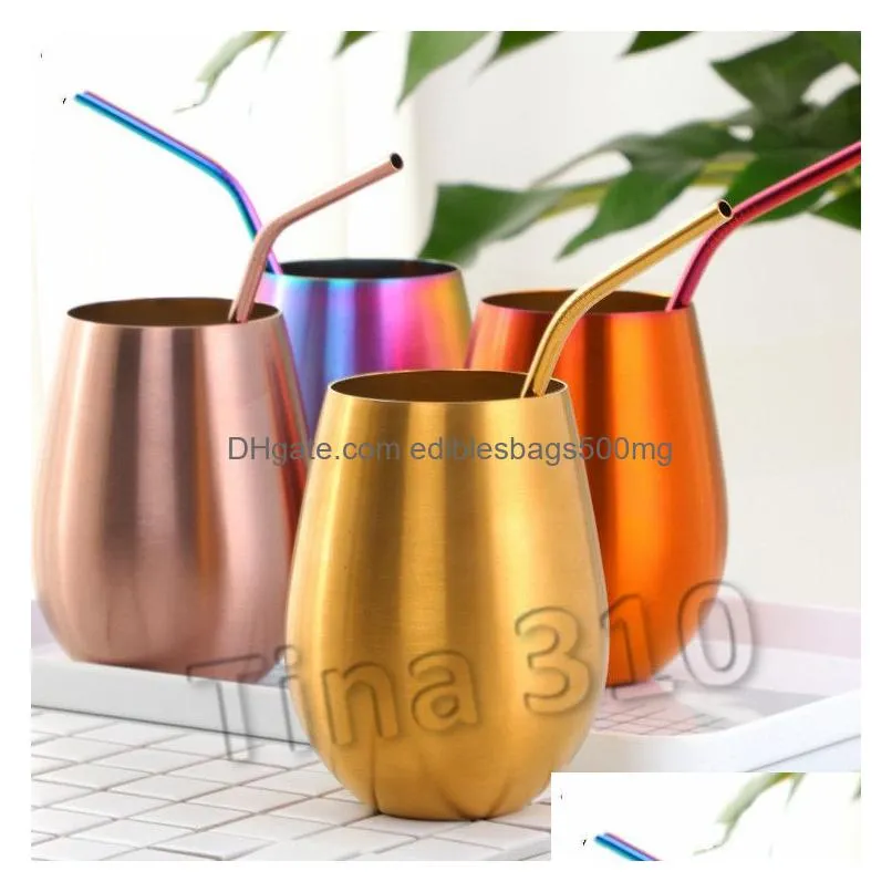 304 stainless steel tumbler round beer mugs creative cold drinking cup bar shaker family water cup coffee mugs water bottlet2i5274