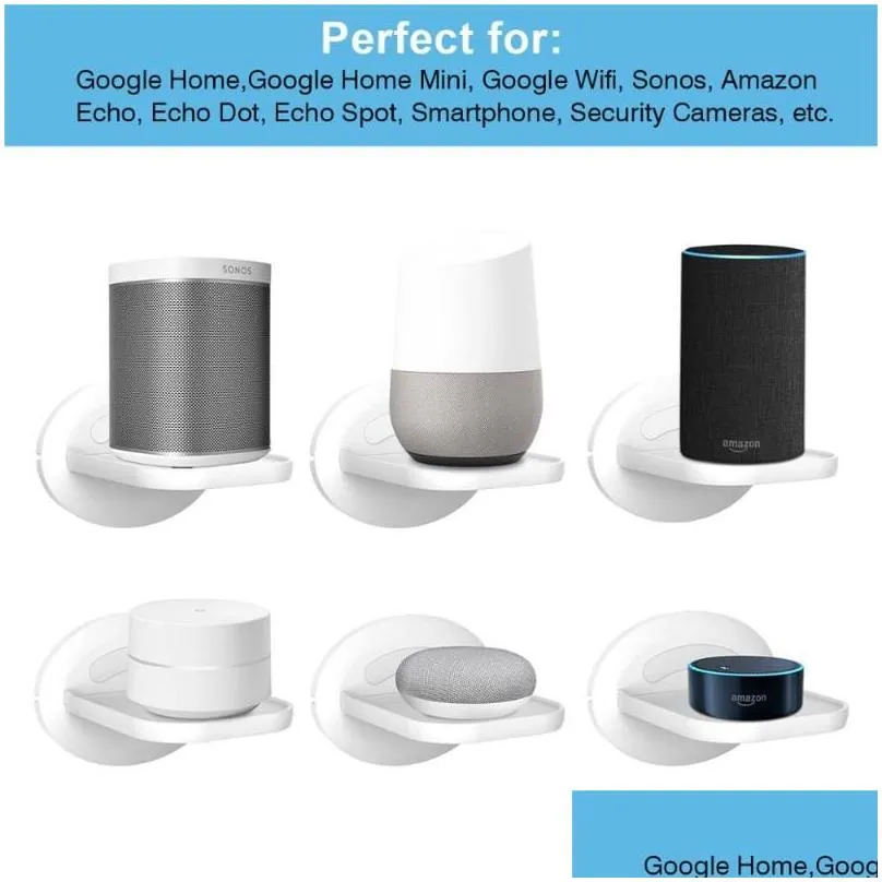 computer speakers wall mount shelf holder stand for google nest wifi sonos one play1 and more home security camera3040690