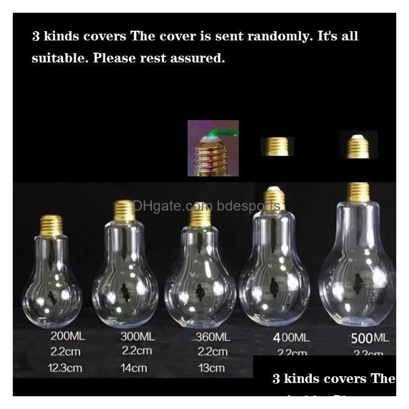 drinkware light bulb beverage bottle milk tea bottle plastic juice bottles creative yogurt cup luminescence cups drinkwares tools