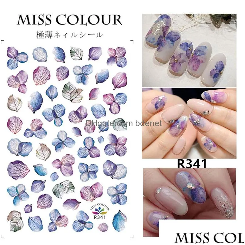 french retro 3d nail art stickers embossed flower ribbon adhesive nails decals charm manicure decorations diy accessories