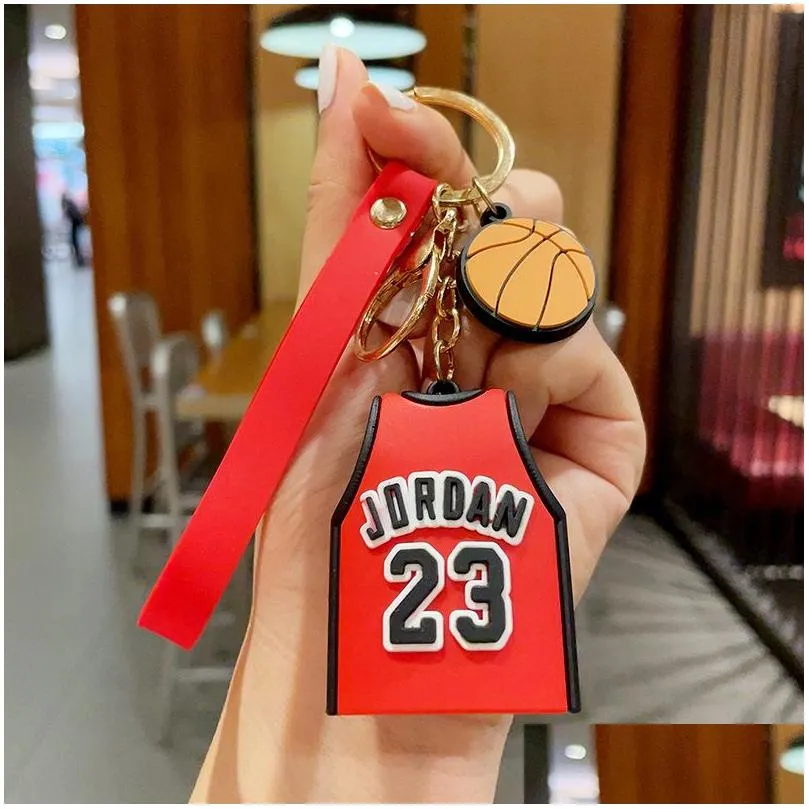 decompression toy creative cartoon cute basketball doll keychain pendant dolls couple accessories leather strap car key chain bag