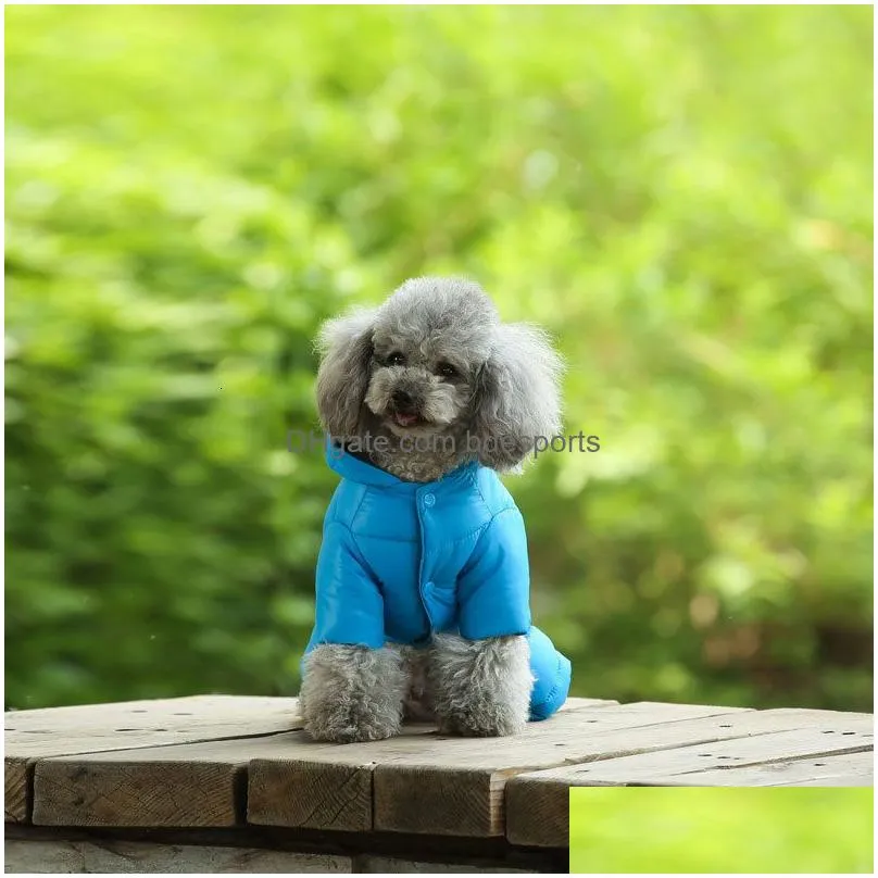 winter warm down dogs coats jackets pet dog apparel costume puppy light-weight four legs hoodie clothes outfit for teddy bear cat ski