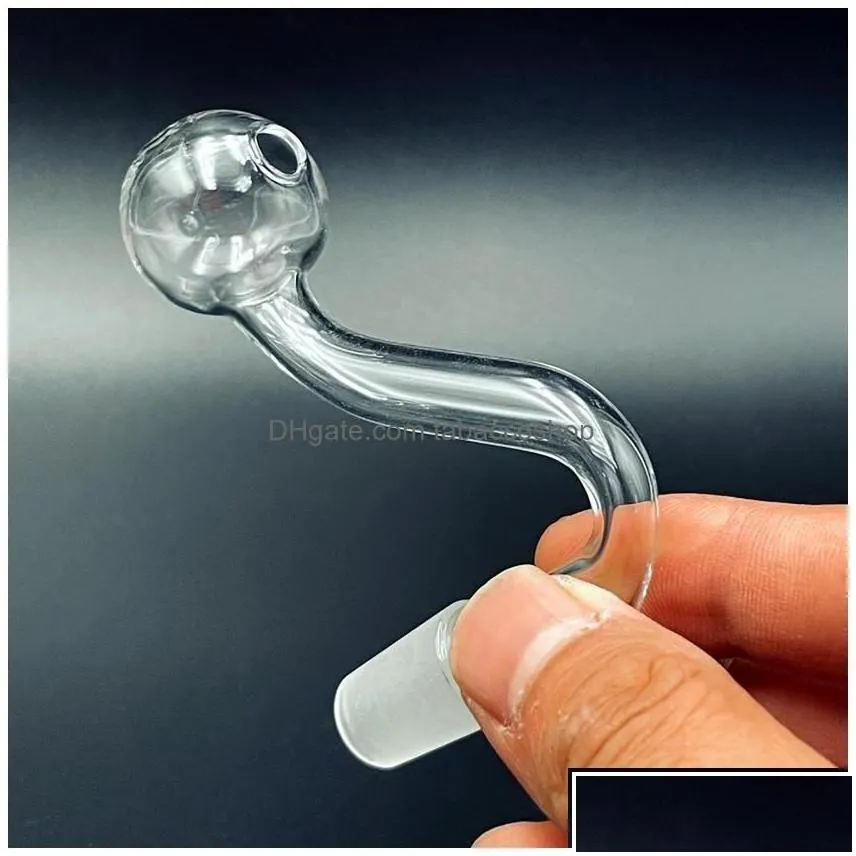 smoking pipes 10mm 14mm 18mm clear hookahs thick pyrex glass oil burner male female joint for water pipe bong dab rig bowl drop deli