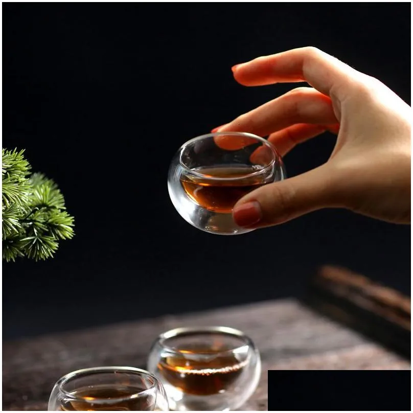 tumblers high borosilicate heat resisting glass double wall tea cup vaso xicara verre espresso kungfu teacup glasses coffee drinkware