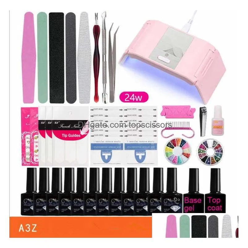 manicure set for nail kit with 24w/36w led lamp of electric nails drill nail gel polish kit nails art tools nail set