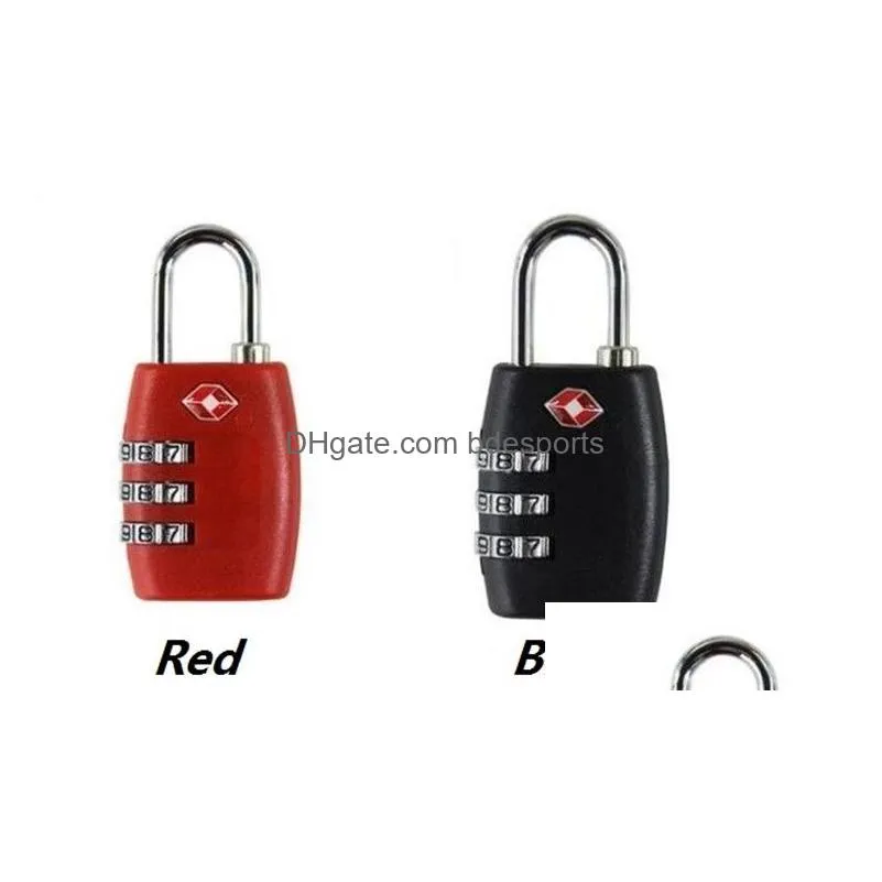 home tsa 3 digit code combination lock resettable customs locks travel locks luggage padlock suitcase high security home product i400