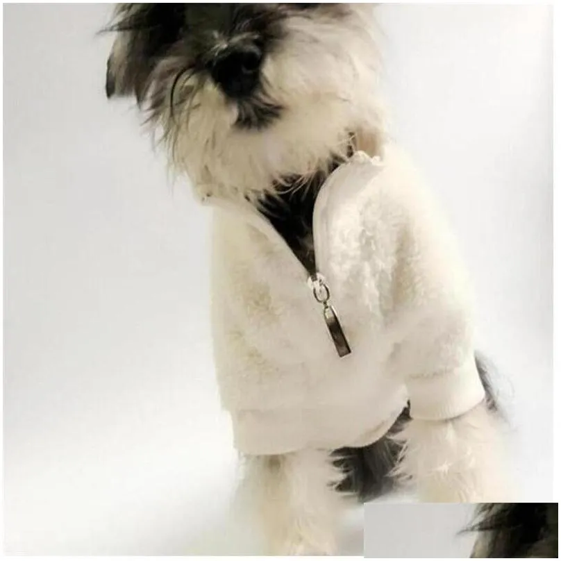 colorful letter embroidery pets jackets fashion soft touch pet zipper coats winter thicken schnauzer outerwears apparel