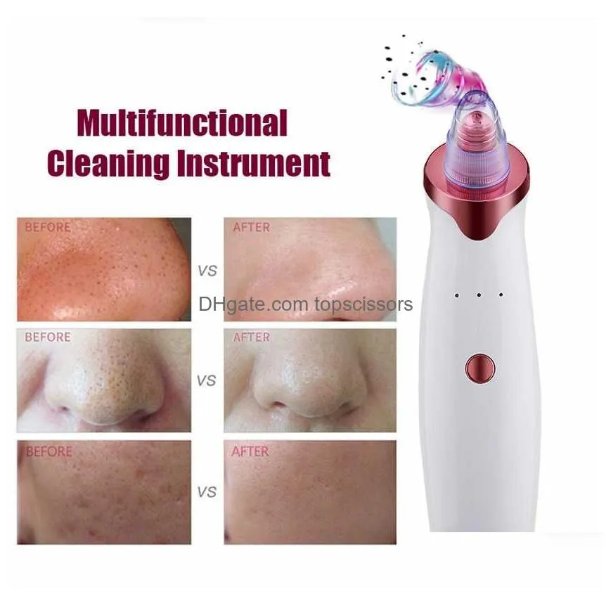 blackhead remover face skin vacuum pore cleaner 5 suction acne pimple removal tool mini facial steamer drop ship epack