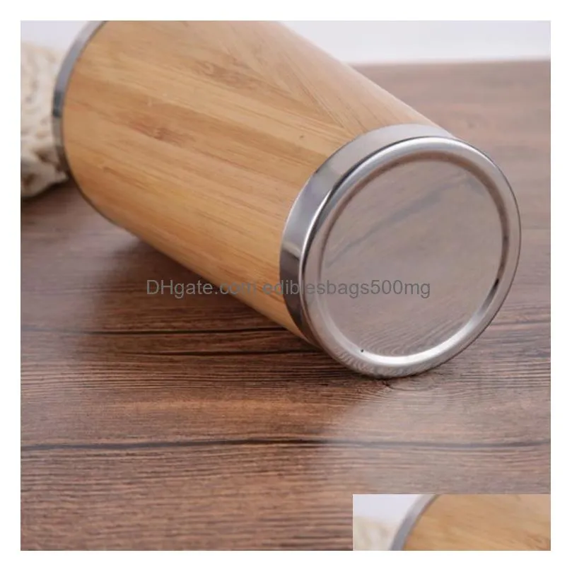 a and b 450ml stainless steel mugs car cup can be reused bamboo ecotourism cup coffee mugs or cup with cover t2i50191