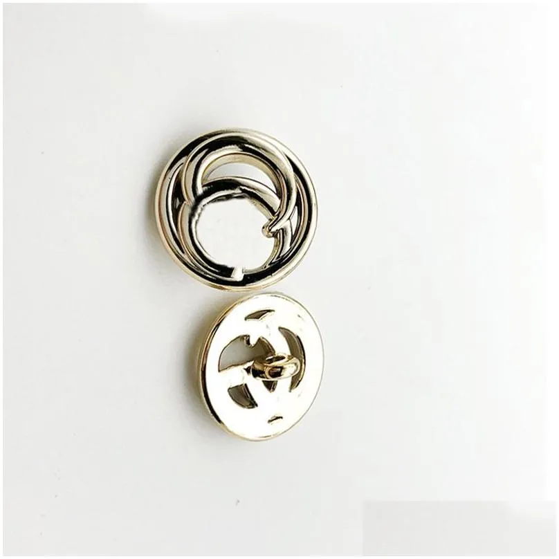 metal letter sewing buttons gold silver 18/21/25mm letter diy button for coat shirt sweater high quality