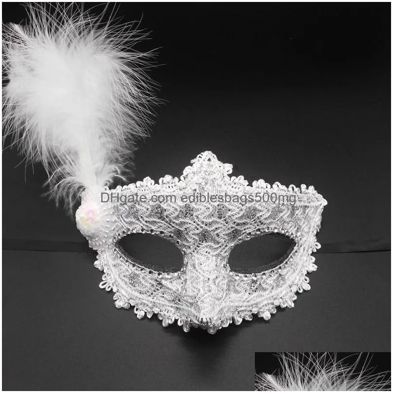 colorful halloween feather eye masks women girls princess sexy masquerade mask dance birthday party carnival props t9i001408